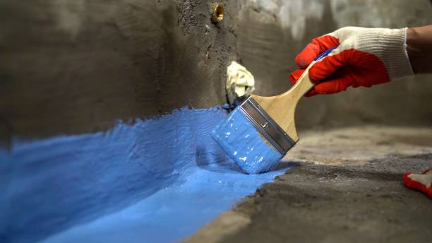 Commercial Basement Waterproofing project at a London, OH business property by SJ Waterproofing Pros